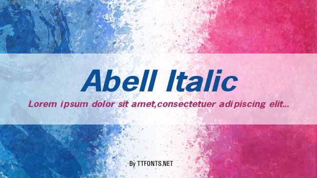 Abell Italic example